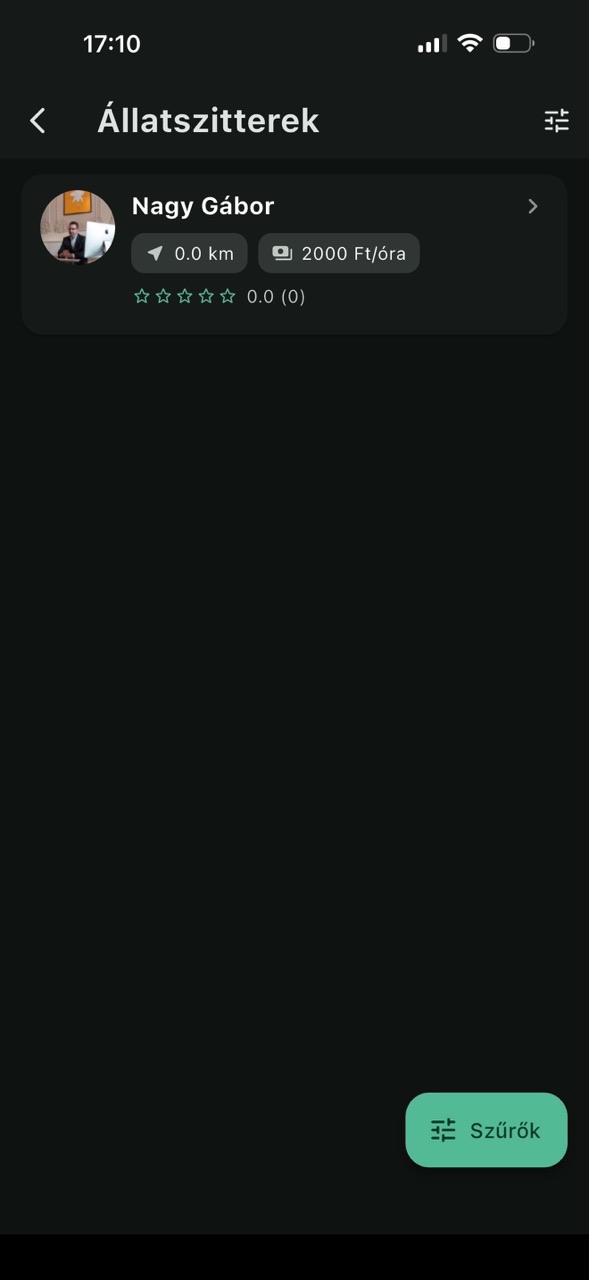 Szitter megkeresés folyamata